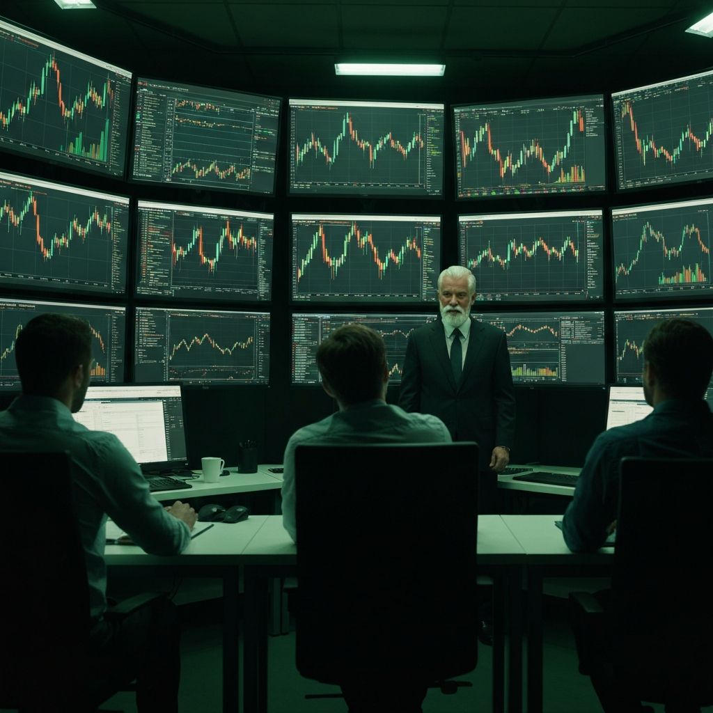 Trading academy classroom with monitors